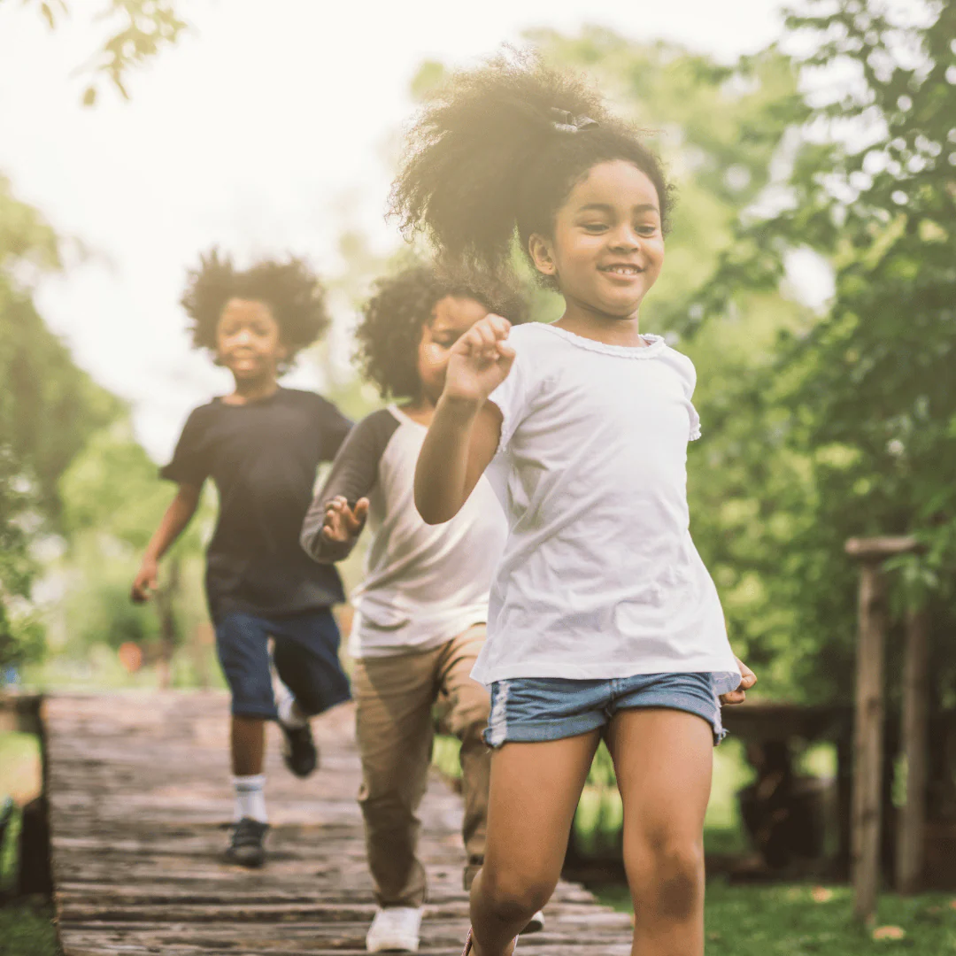 Children exploring outdoors